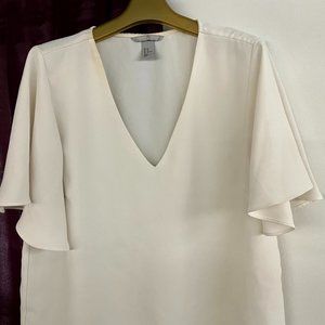 White H2M Blouse EUR44 US12 CA 12 CN 175/100A Made In China Fabrique` en Chine